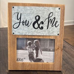 Picture Frame Standing Wood and Metal You & Me 4X6